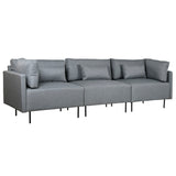 Chaise Longue Sofa DKD Home Decor Grey Metal Modern 276 x 152,5 x 84 cm-2