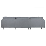 Chaise Longue Sofa DKD Home Decor Grey Metal Modern 276 x 152,5 x 84 cm-1