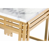 Centre Table DKD Home Decor Metal Aluminium Marble 80 x 40 x 40 cm-3