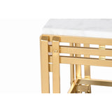 Centre Table DKD Home Decor Metal Aluminium Marble 80 x 40 x 40 cm-1