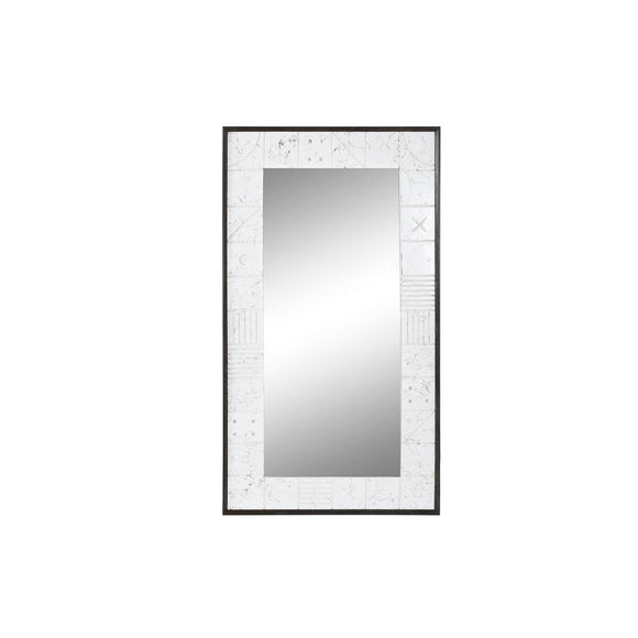 Wall mirror DKD Home Decor 130 x 4 x 70 cm Crystal White Mango wood Modern-0