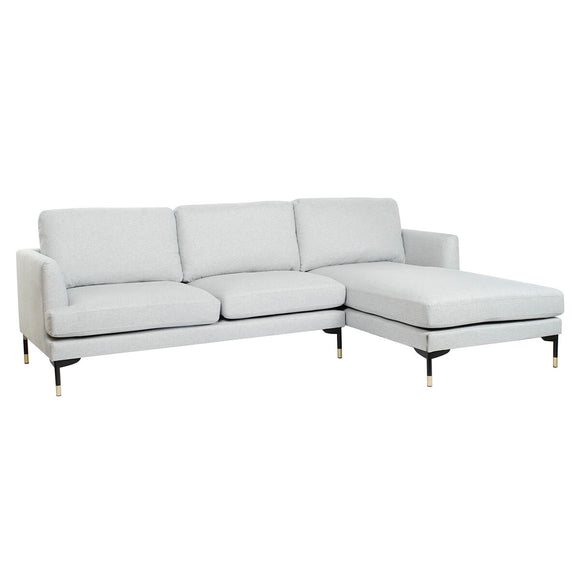 Chaise Longue Sofa DKD Home Decor Light grey Metal 250 x 160 x 85 cm-0