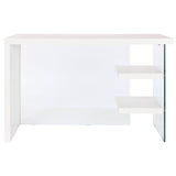 Desk DKD Home Decor White Transparent Crystal MDF Wood 120 x 50 x 76 cm-1