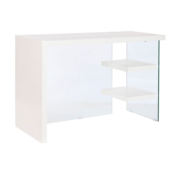 Desk DKD Home Decor White Transparent Crystal MDF Wood 120 x 50 x 76 cm-0