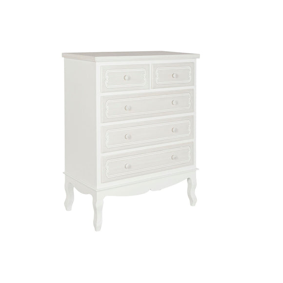Chest of drawers DKD Home Decor White MDF Wood Romantic 80 x 40 x 105 cm-0