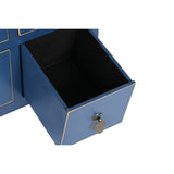 TV furniture DKD Home Decor Blue Golden Fir MDF Wood 130 x 24 x 51 cm-4