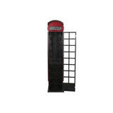 Bottle rack DKD Home Decor Telephone Black Red Dark grey Metal 40 x 38 x 175 cm-6