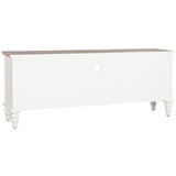 TV furniture Home ESPRIT White Natural Metal Fir 150 x 36 x 56 cm-2