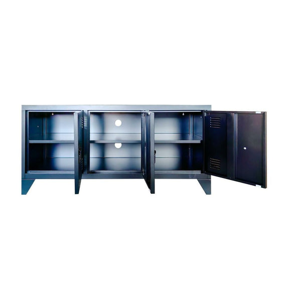 TV furniture Home ESPRIT Black Metal 120 x 40 x 58 cm-0