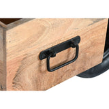 Chest of drawers Home ESPRIT Brown Black Iron Mango wood Motorbike Loft Worn 100 x 68 x 105 cm-3