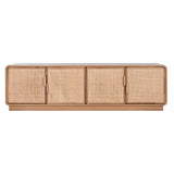 TV furniture Home ESPRIT Natural Rattan Oak 157 x 40 x 46 cm-1
