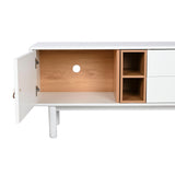 TV furniture Home ESPRIT White Natural polypropylene MDF Wood 140 x 40 x 55 cm-8