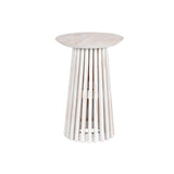 Small Side Table Home ESPRIT White Mindi wood 40 x 40 x 60 cm-0