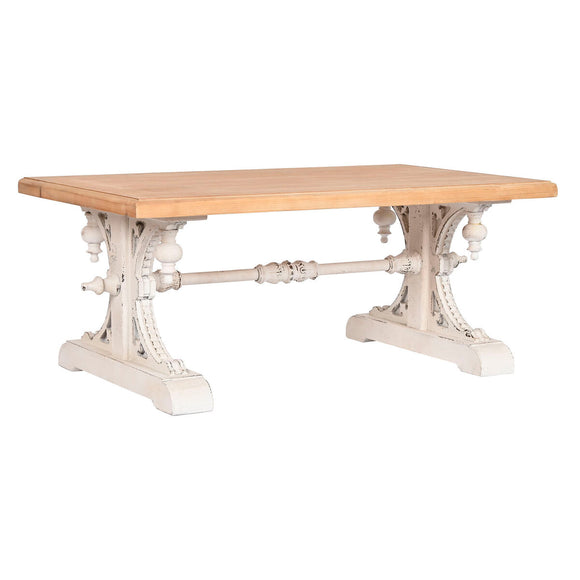 Centre Table Home ESPRIT White Natural Fir wood MDF Wood 110 x 65 x 46 cm-0