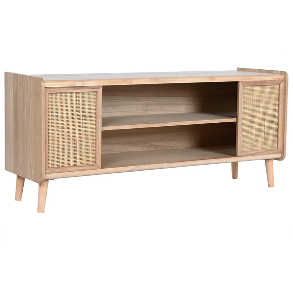 TV furniture Home ESPRIT Natural Rattan Paolownia wood 120 x 35 x 54 cm-0