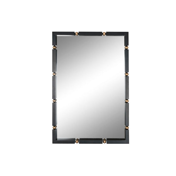 Wall mirror Home ESPRIT Black Golden Crystal Iron 64,5 x 5 x 96,5 cm-0