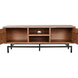 TV furniture Home ESPRIT Brown Metal Acacia 148 x 45 x 55 cm-6