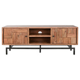 TV furniture Home ESPRIT Brown Metal Acacia 148 x 45 x 55 cm-1