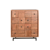 Chest of drawers Home ESPRIT Brown Natural Metal Acacia Modern 87 x 47 x 100 cm-1