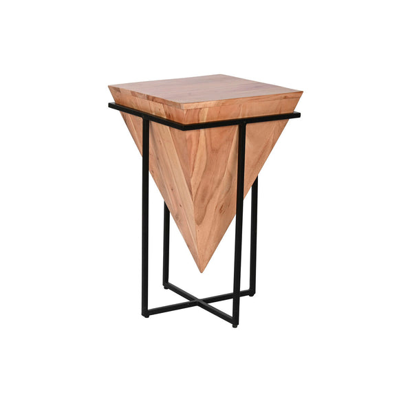 Small Side Table Home ESPRIT Brown Black Metal Acacia 41 x 41 x 67 cm-0