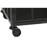 Chest of drawers Home ESPRIT Brown Black Metal Fir Loft 122,5 x 32,5 x 74 cm-1