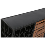 Chest of drawers Home ESPRIT Brown Black Metal Fir Loft 122,5 x 32,5 x 74 cm-6