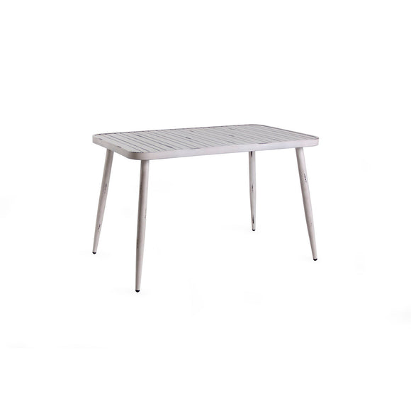 Dining Table Home ESPRIT White Aluminium 120 x 75 x 75 cm-0