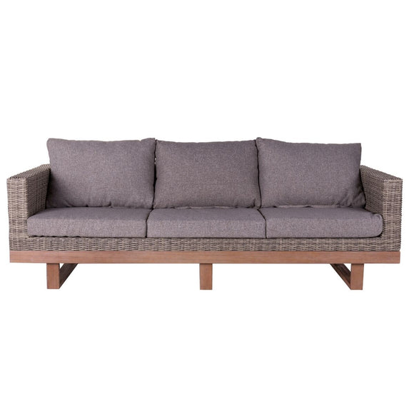 Garden sofa Patsy Grey Aluminium Rattan Acacia 220 x 89 x 64,50 cm-0