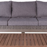 Garden sofa Patsy Grey Aluminium Rattan Acacia 220 x 89 x 64,50 cm-3