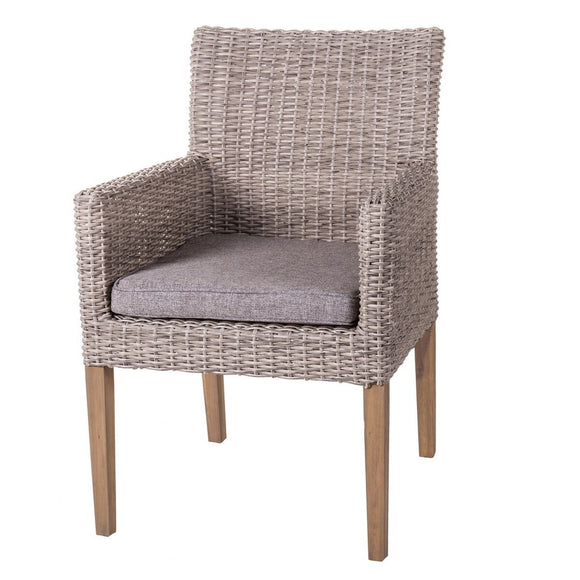 Garden chair Patsy Grey Wood Rattan 58 x 63 x 86 cm-0