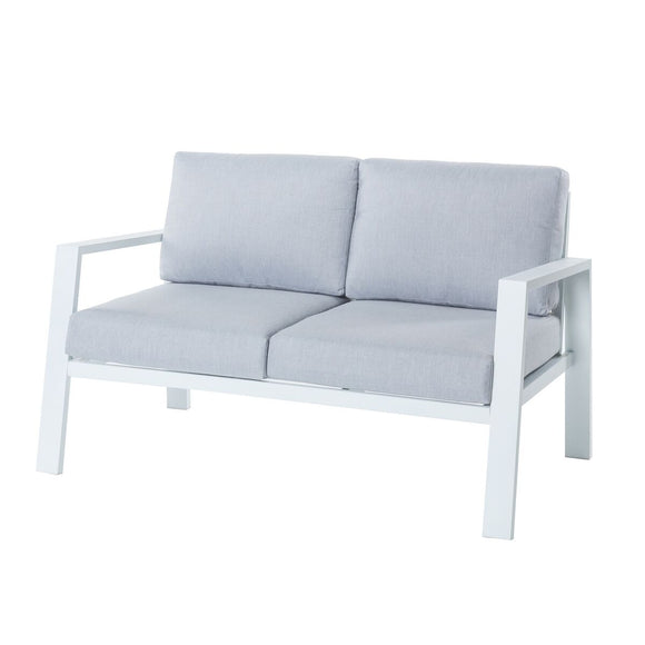 2-Seater Sofa Thais White Aluminium 132,20 x 74,80 x 73,30 cm-0