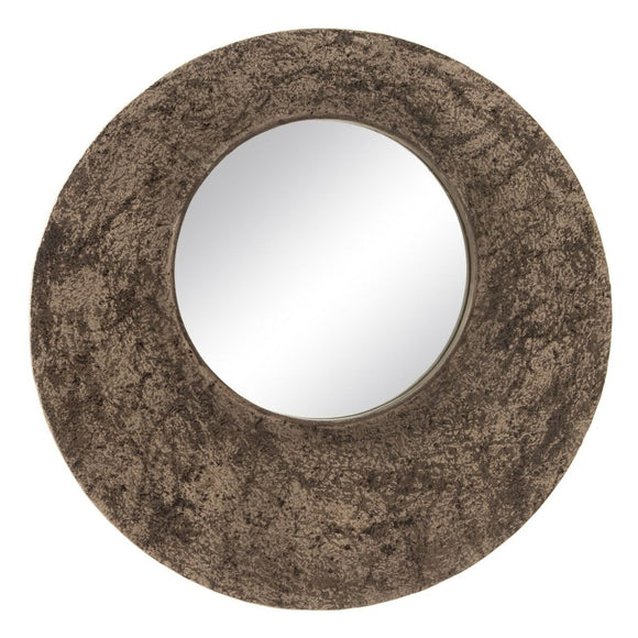 Wall mirror 91,4 x 2,5 x 91,4 cm Golden Aluminium MDF Wood-0
