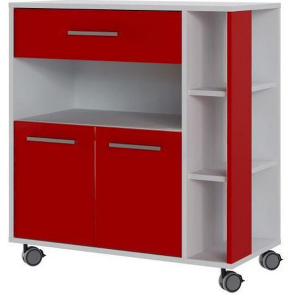 Kitchen Trolley Red White ABS (80 x 39 x 87 cm)-0