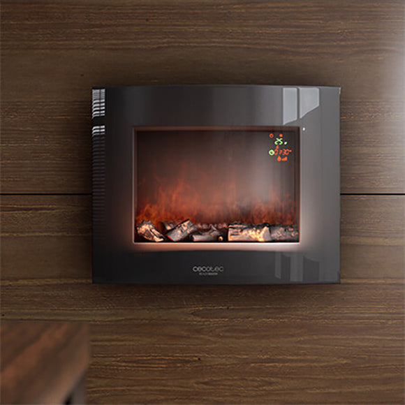 Decorative Electric Chimney Breast Cecotec Warm 2600 Curved Flames 2000W-0