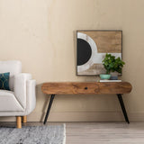 TV furniture 118 x 36 x 55 cm Natural Black Wood Iron-6
