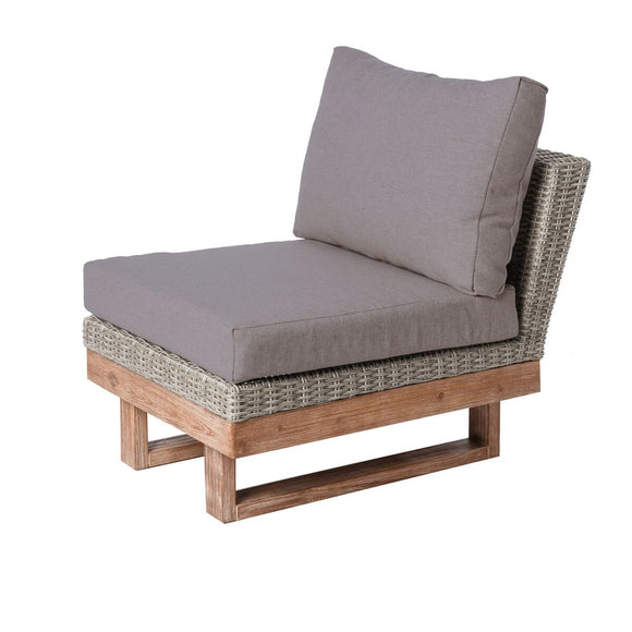 Garden sofa Patsy Modular Grey Wood Rattan 66 x 89 x 64,5 cm-0