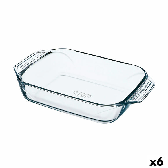 Oven Dish Pyrex Irresistible Rectangular 39 x 24,5 x 6,9 cm Transparent Glass (6 Units)-0