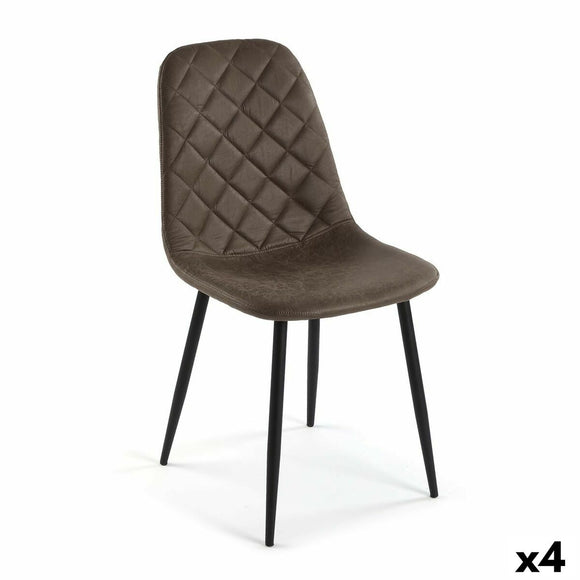 Chair Versa Serena Dark brown 53 x 88 x 43,5 cm (4 Units)-0