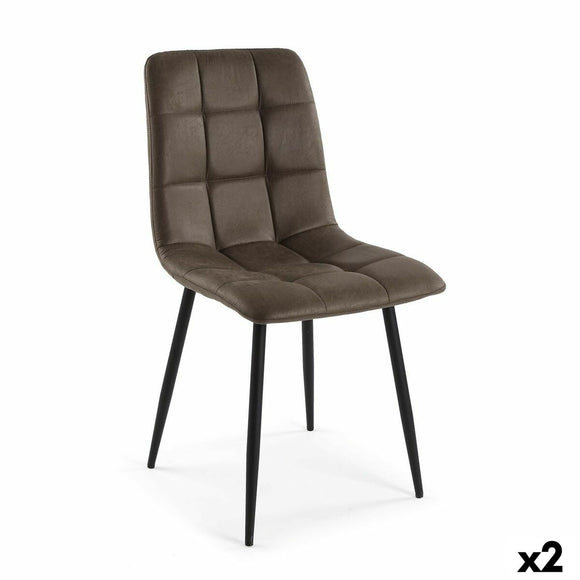 Chair Versa Aventia Dark brown 59 x 87 x 47 cm (2 Units)-0