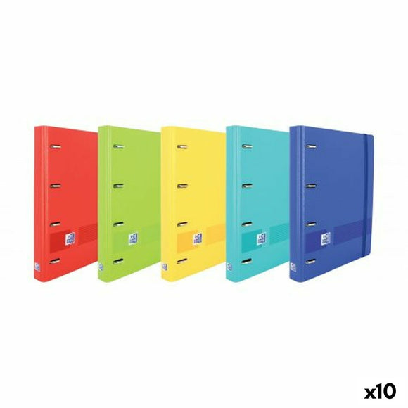 Ring binder Oxford Live & Go Multicolour A4+ (10 Units)-0
