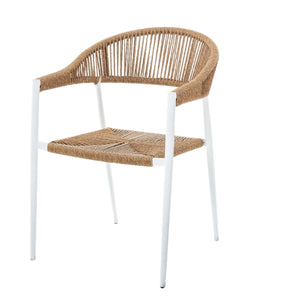 Garden chair Neska ii White Synthetic Aluminium 56 x 59,5 x 81 cm-0
