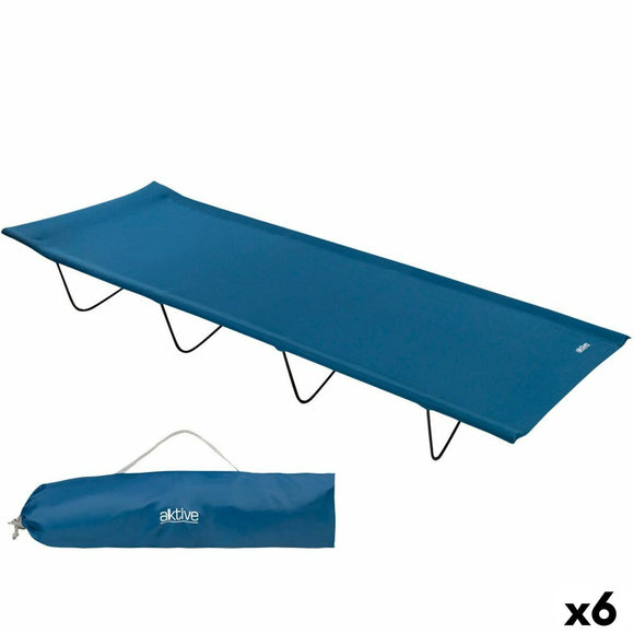 Sun-lounger Aktive Blue Foldable 180 x 18 x 60 cm (6 Units)-0