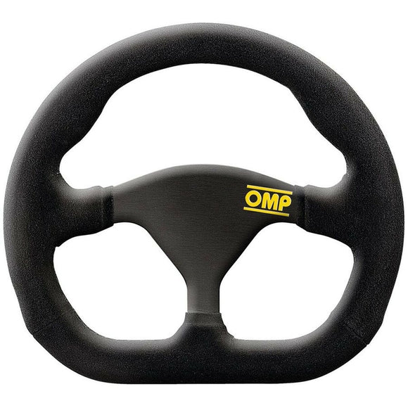Racing Steering Wheel OMP Formula Quadro Suede Black 25 x 23 cm-0