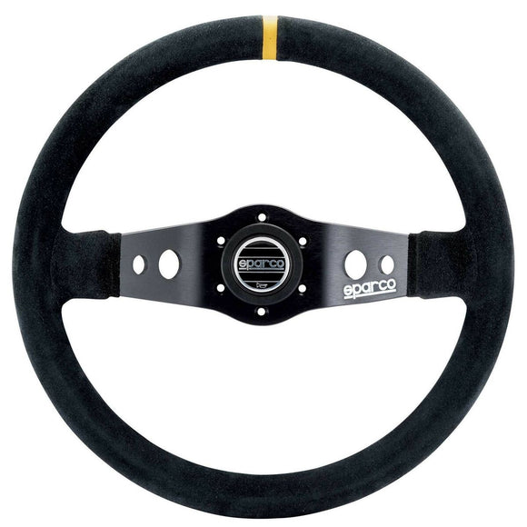 Racing Steering Wheel Sparco 215 Black Ø 35 cm Suede-0
