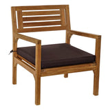 Table Set with 3 Armchairs DKD Home Decor   Teak Cotton (127 x 72 x 88 cm) (4 pcs)-3