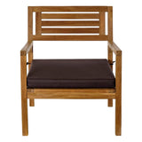 Table Set with 3 Armchairs DKD Home Decor   Teak Cotton (127 x 72 x 88 cm) (4 pcs)-2