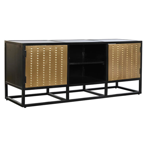 TV furniture DKD Home Decor Black Metal Wood (120 x 37 x 50 cm)-0