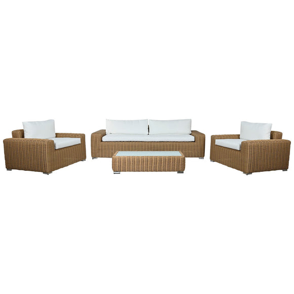 Sofa and table set Home ESPRIT Crystal synthetic rattan 248 x 85 x 80 cm-0