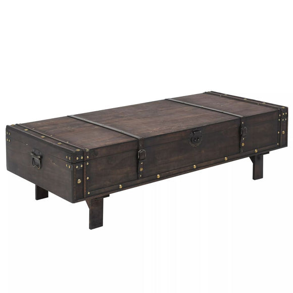 vidaXL Coffee Table Solid Wood Vintage Style 47.2