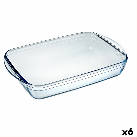 Serving Platter Pyrex Classic 4,6 L 40,3 x 26,3 x 7,3 cm Transparent Glass (6 Units)-0